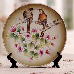 陶瓷彩绘盘—喜鹊立枝头